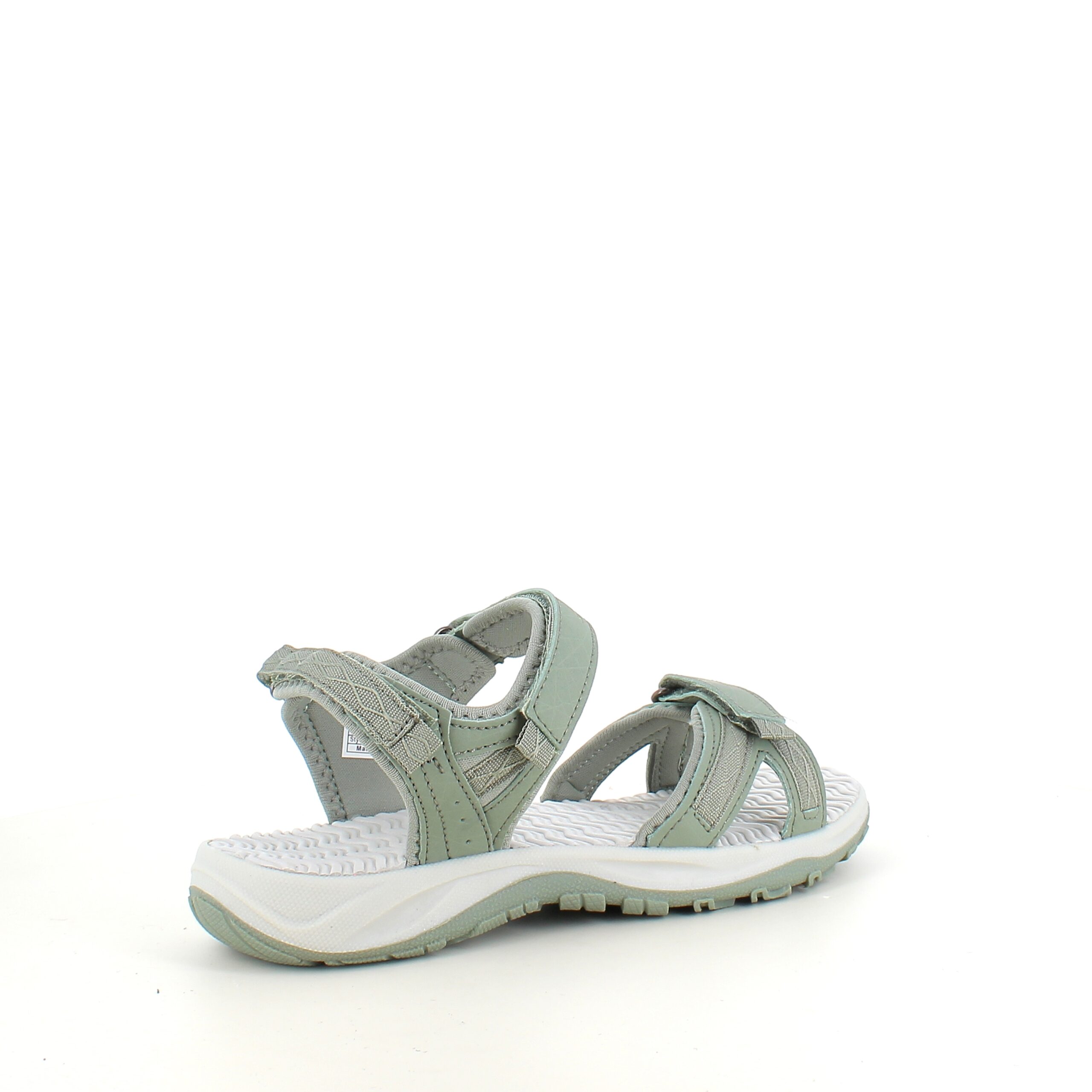 Olivengrøn sports sandal med 3 velcroremme