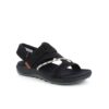 Sort, let sandal fra Merrell med masser af svangstøtte.