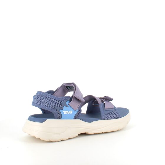 Blå/lilla sandal fra Teva med høj stødabsorbering og justerbare remme
