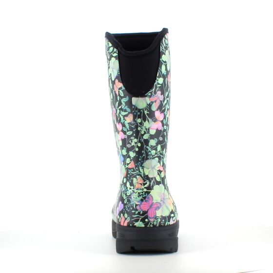 Lang luksus gummistøvle med flot blomstermotiv fra Green Comfort.