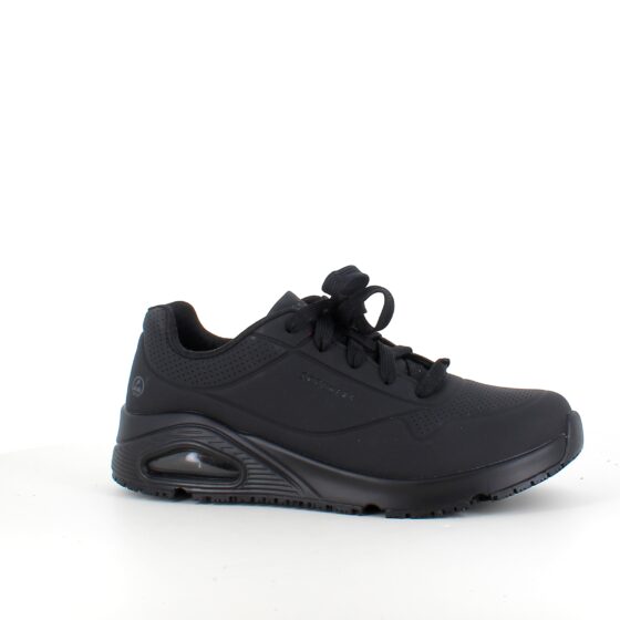 Sort skridsikker arbejdssko fra Skechers med ESD