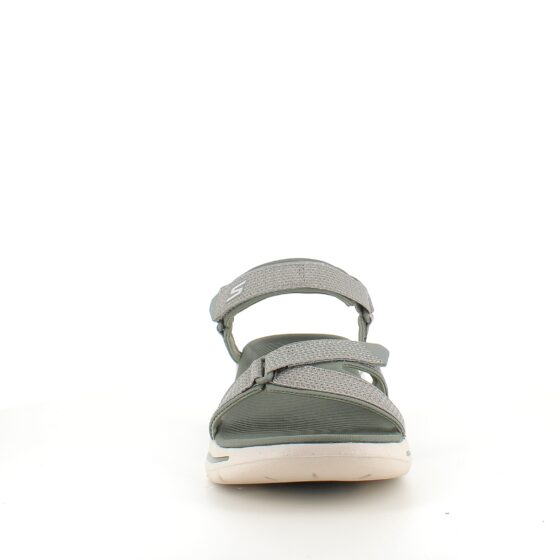 Olivengrøn sandal fra Skechers med god svangstøtte