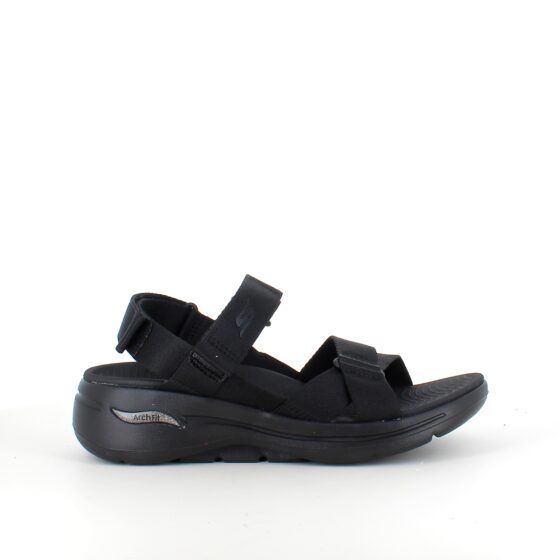 Sort Arch Fit sandal fra Skechers med god bredde