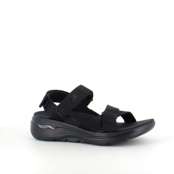 Sort Arch Fit sandal fra Skechers med god bredde