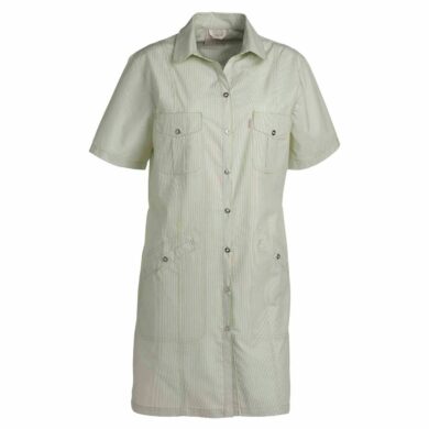 Nybo Lime Stribet Dame Fresh Lang Tunika/Kjole med Justerbar Elastik i Ryggen