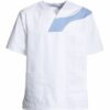 Nybo Hvid/Lyseblå Unisex Comfortec Satin Busseronne, Åndbar, Slidstærk