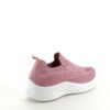 Rosa slip on sko med strikket overdel