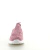 Rosa slip on sko med strikket overdel
