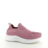 Rosa slip on sko med strikket overdel
