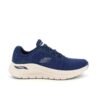 Blå herresko fra Skechers med ekstra svangstøtte
