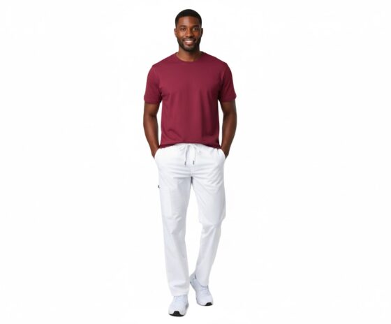 Nybo Bordeaux Herre Basic T-Shirt, Klassisk Model, Holder Faconen