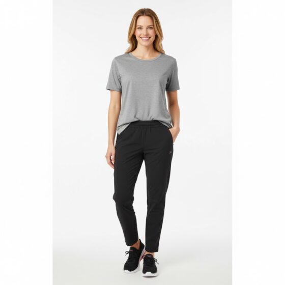 Nybo Grå Melange Dame Prowear T-Shirt, Slidstærk, Formstabil, Figursyet