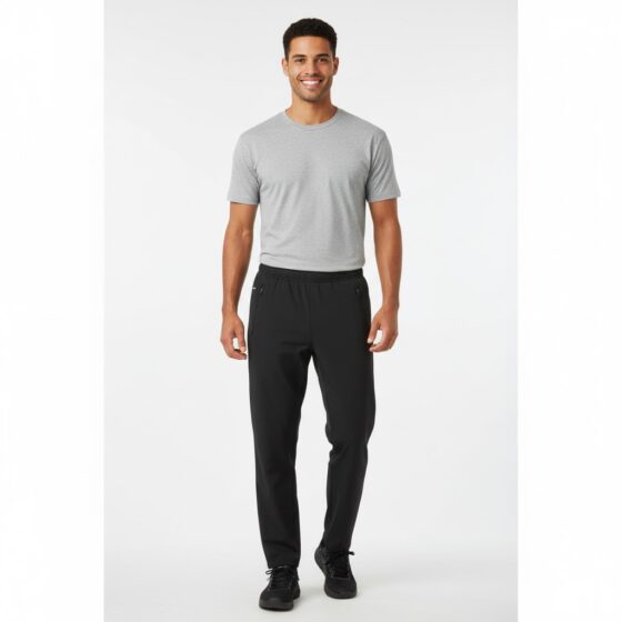 Nybo Kit Herre Basic T-Shirt, Fire-lags Ribkant, Holder Faconen
