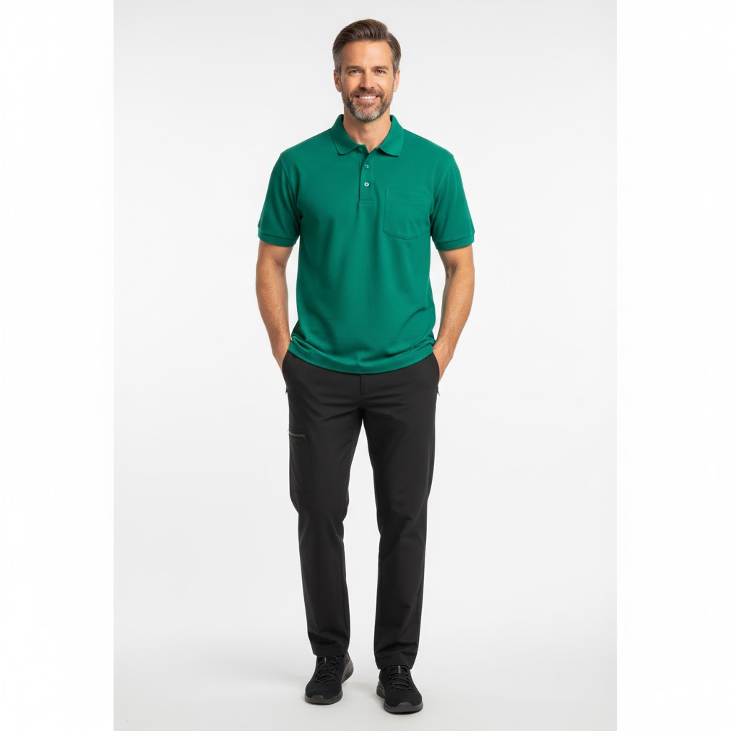 Nybo Grøn Herre Basic Polo Shirt, Slidstærk