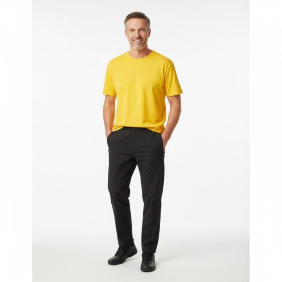 Nybo Gul Herre Basic T-Shirt, Klassisk Model, Holder Faconen