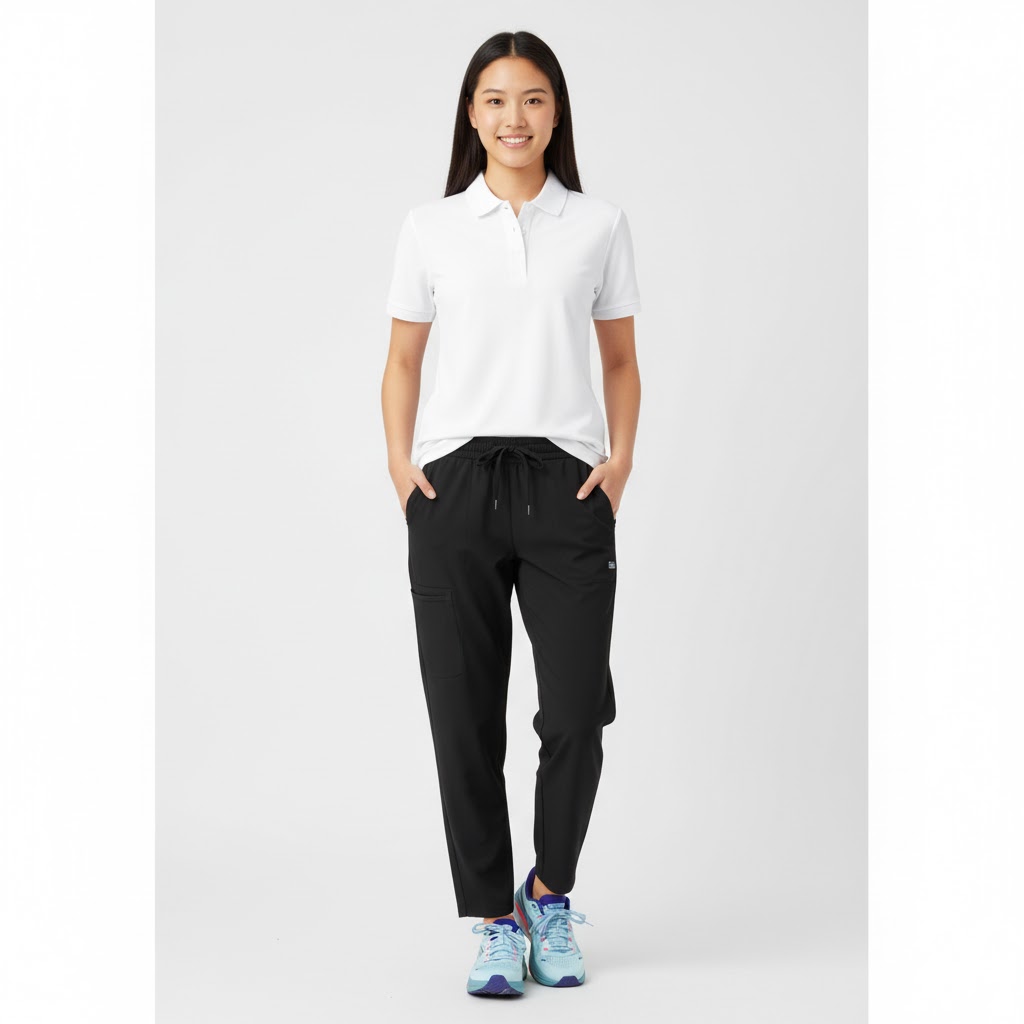 Nybo Hvid Dame Prowear Polo, Ekstra Slidstærk, Klassisk Model