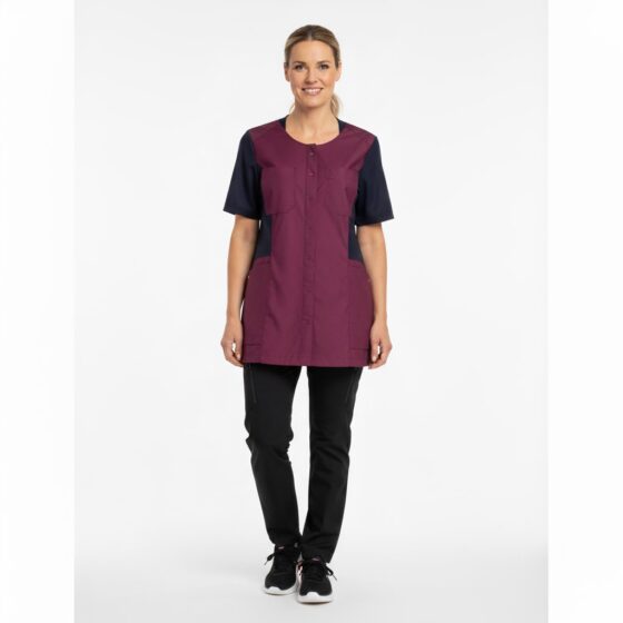 Nybo Bordeaux Dametunika, Sporty Mix, Åndbar, Stretch, Komfort