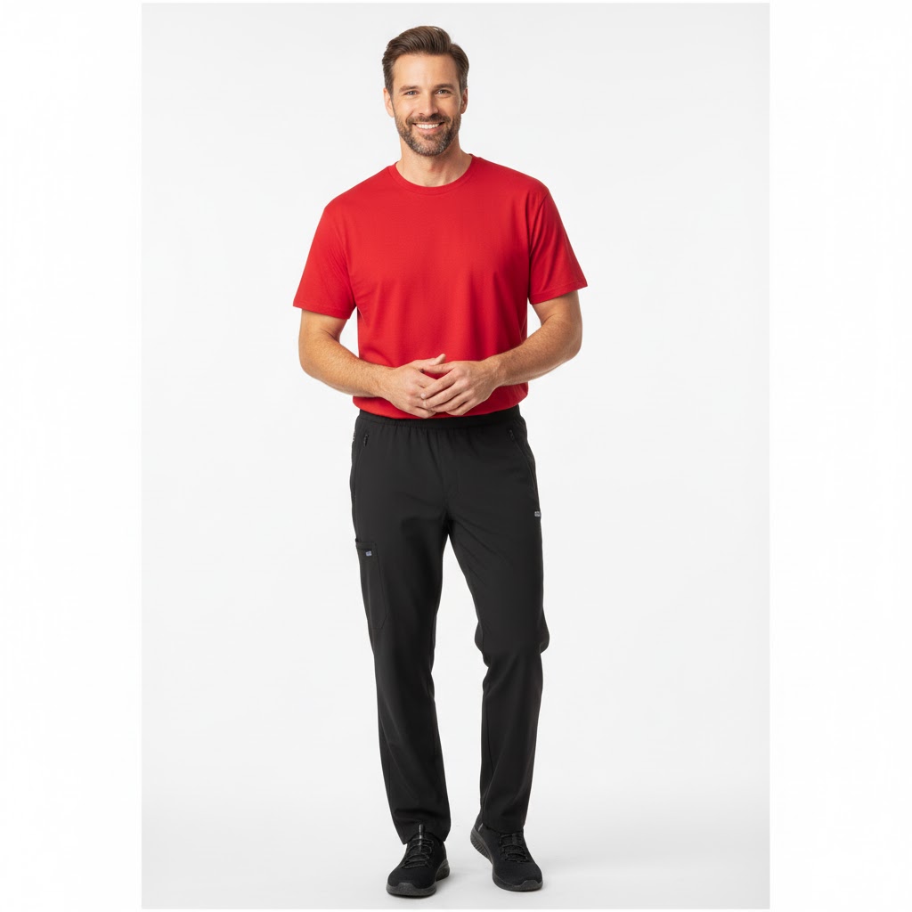 Nybo Rød Herre Basic T-Shirt, Klassisk, Holder Faconen