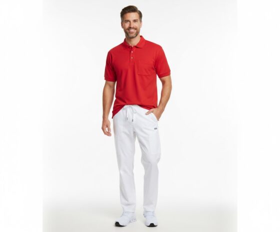 Nybo Rød Herre Basic Polo Shirt, Slidstærk, Brystlomme