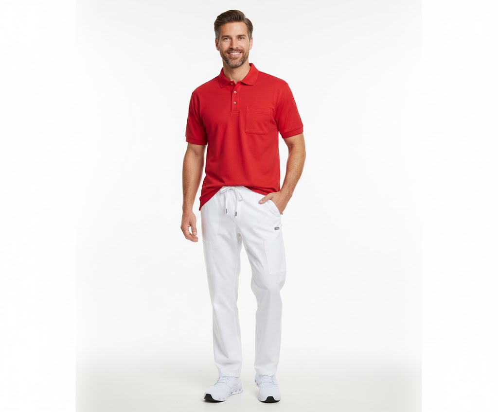 Nybo Rød Herre Basic Polo Shirt, Slidstærk, Brystlomme