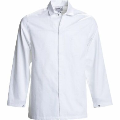 Nybo Hvid Unisex HACCP Jakke, Regulérbare Ærmeåbninger, Indvendige Lommer