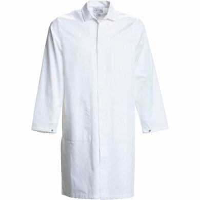 Nybo Hvid Unisex HACCP Kittel, Regulerbar Ærme, Slidstærk