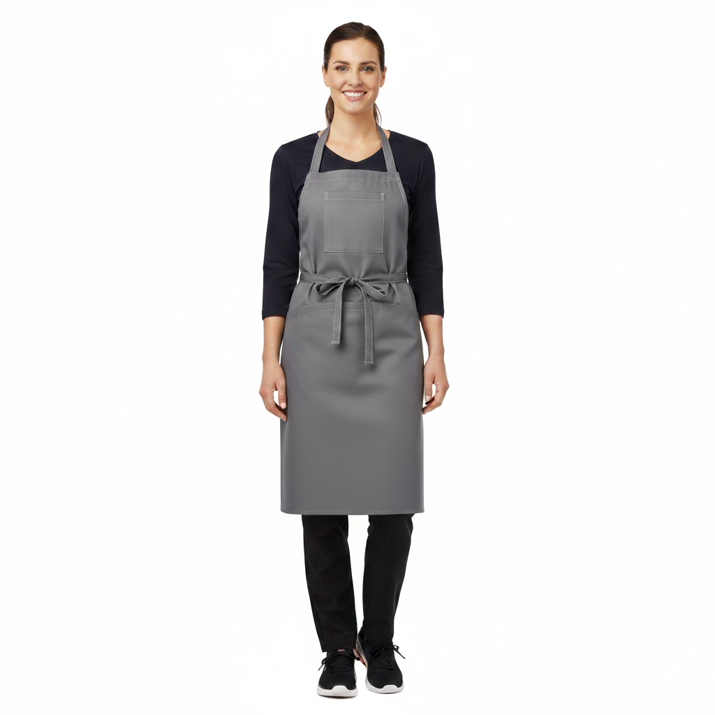 Nybo Grå Unisex Kollektionsserie Kuskeforklæde, Justerbar Nakkestropp