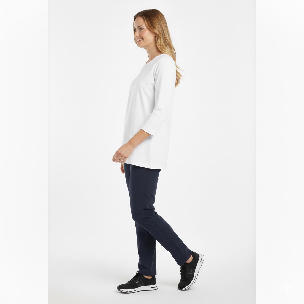 Nybo Navy Unisex Perfect Fit Chinos, Pull-on, Elastik i Taljen, Komfortabel