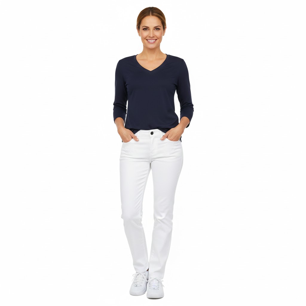 Nybo Hvid Damejeans, Harmony, Twiggy-pasform, Stretch