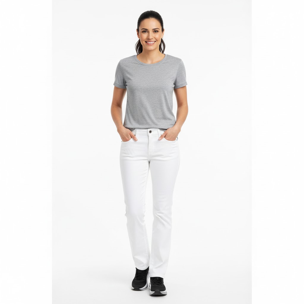 Nybo Hvide Damejeans, Harmony Monroe, Stretch, Lang +10 cm