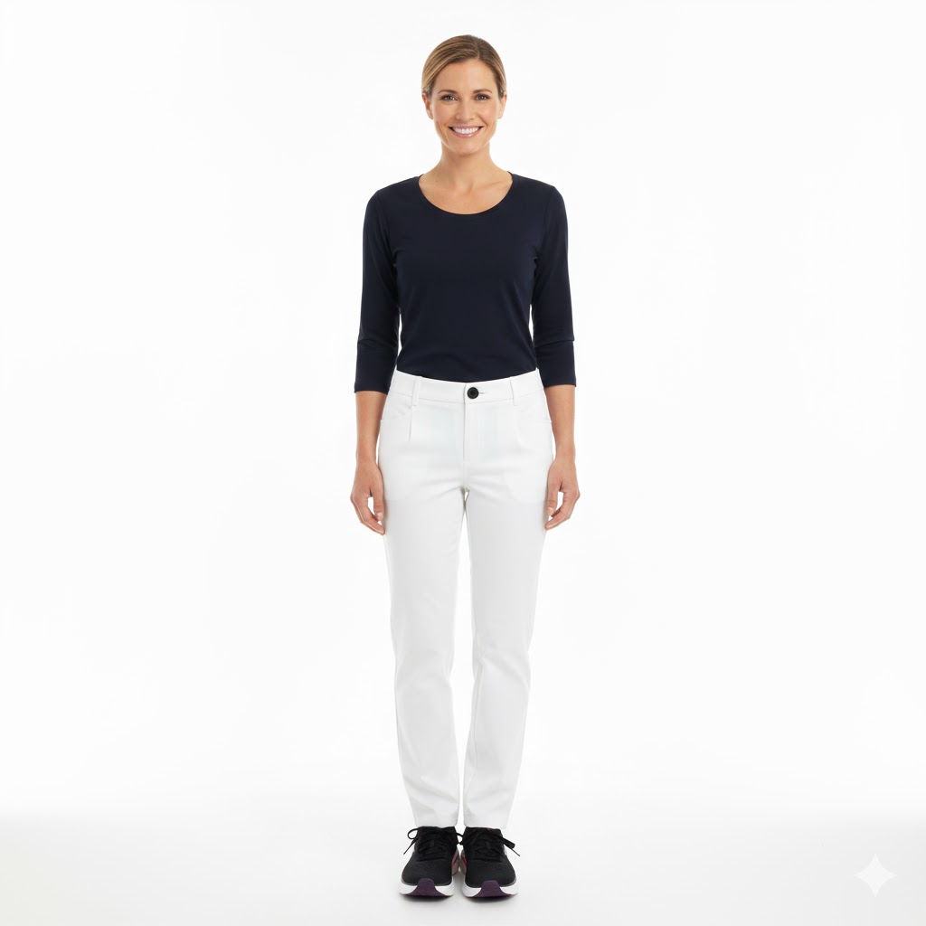 Nybo Hvid Dame Club-Classic Buks, Elastik Bag