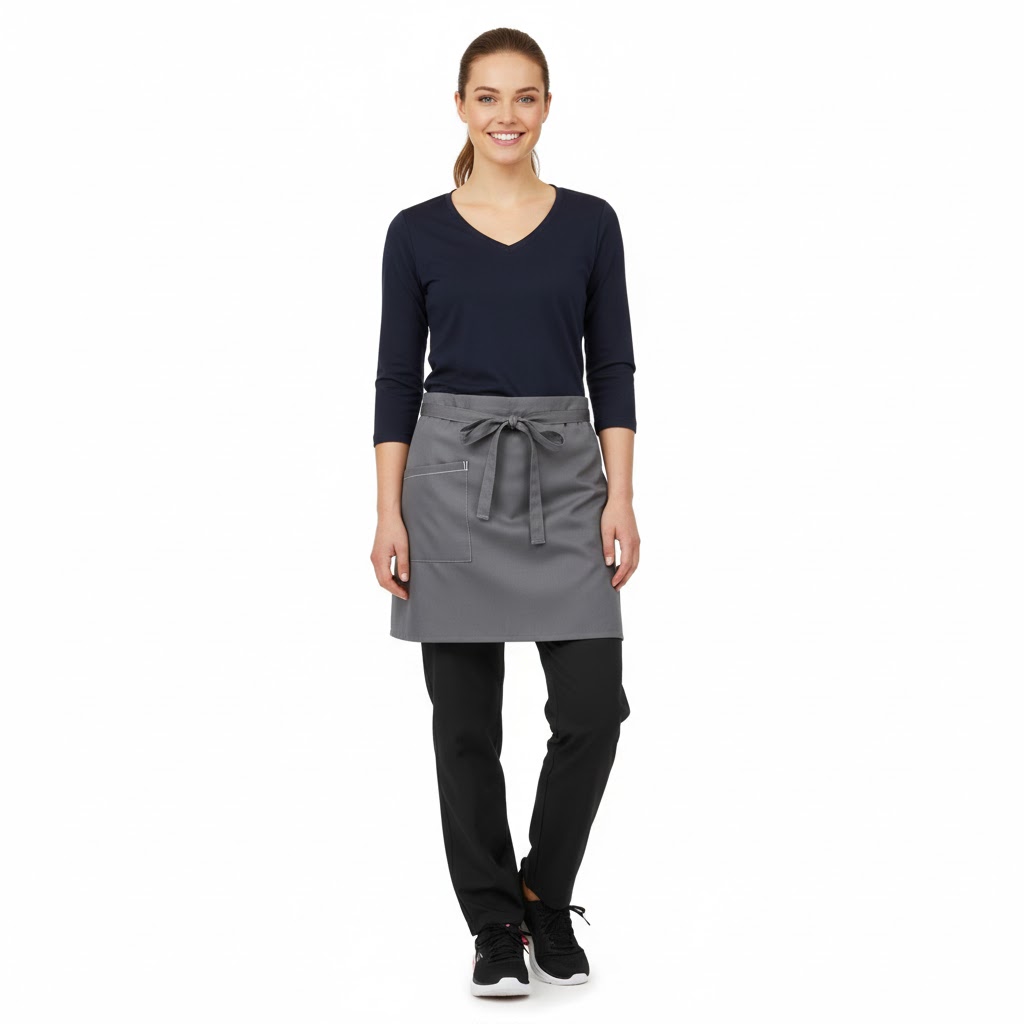Nybo Grå Unisex Pick-Up Forklæde med Lomme, Forstykke