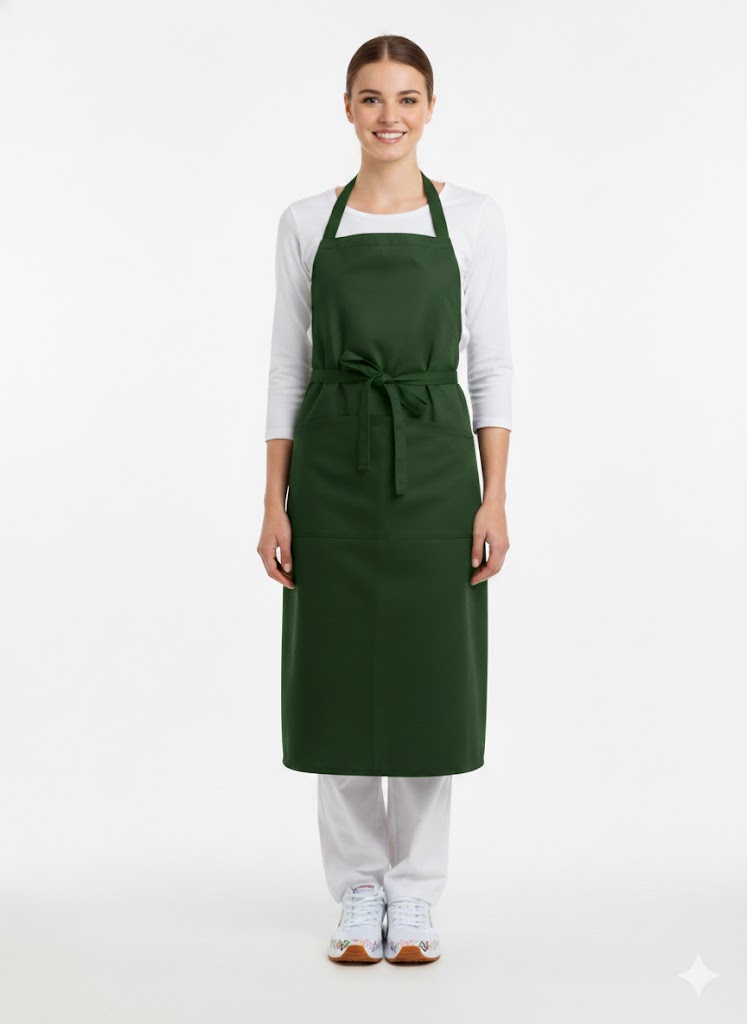 Nybo Grøn Kuskeforklæde, Justerbare Nakkestropper, One-Size