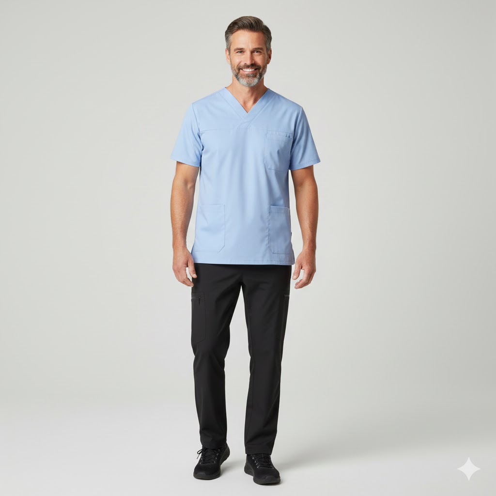 Nybo Lyseblå Unisex Charisma Premium Busseronne, Slidser, Temperaturregulerende