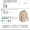Nybo Khaki Unisex New Nordic Kokkejakke, Langærmet, Komfort, Strækbar