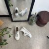 Hvid Rieker slip-on sneakers med sølv effekter