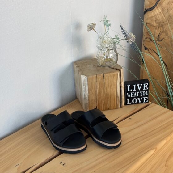 Sort Green Comfort biosandal med god svangstøtte