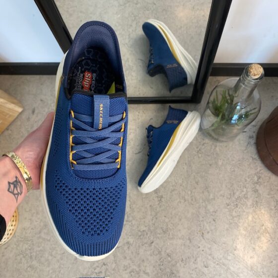 Blå herre Slip-ins fra Skechers med svangstøtte