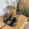 Rieker sandal i navyfarvet ruskind