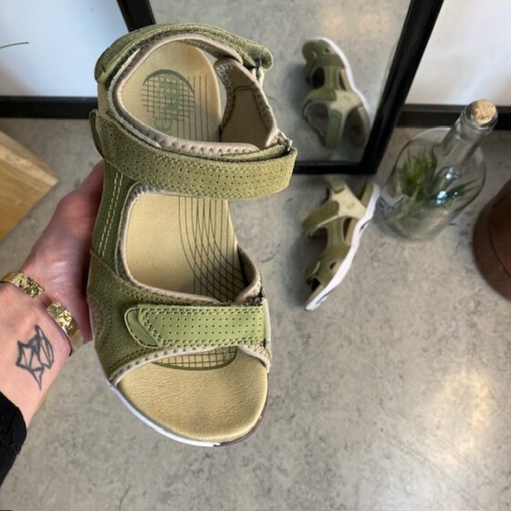 Grøn Corsica sandal fra Green Comfort med god svangstøtte