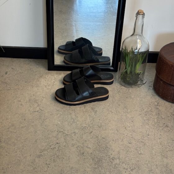 Sort Green Comfort biosandal med god svangstøtte