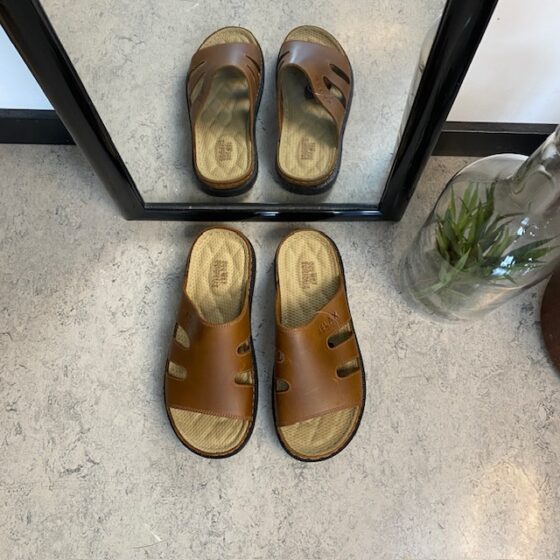 Brun herretøffel med relax-såle