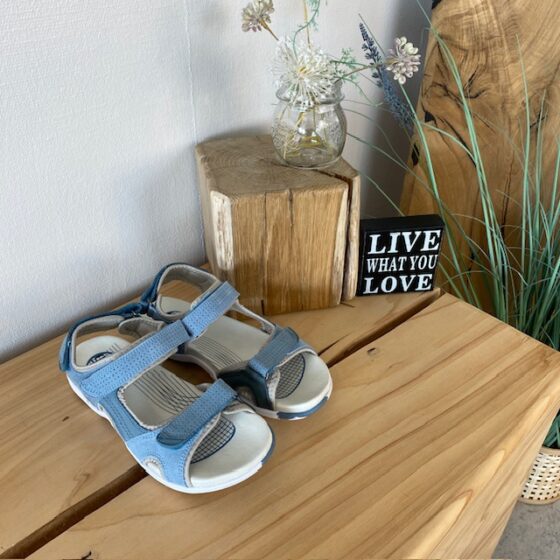 Blå Corsica sandal fra Green Comfort med god svangstøtte