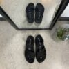 Sort Skechers sandal med elastiskremme