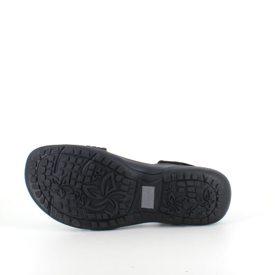 Sort Skechers sandal med elastiskremme