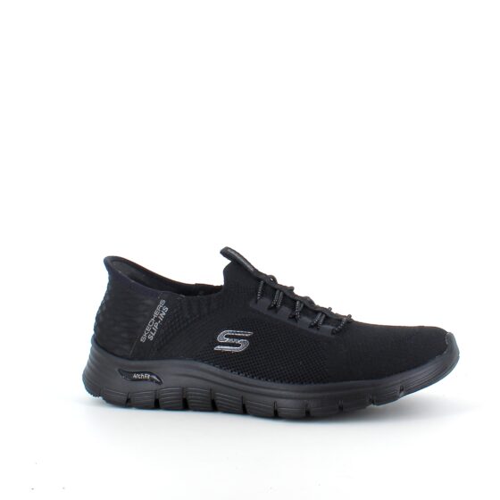 Sort Skechers slip-ins med svangstøtte