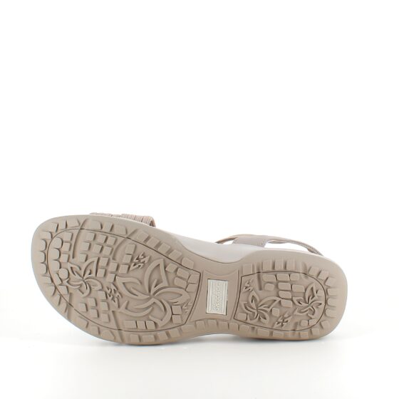 Beige Skechers sandal med elastiskremme