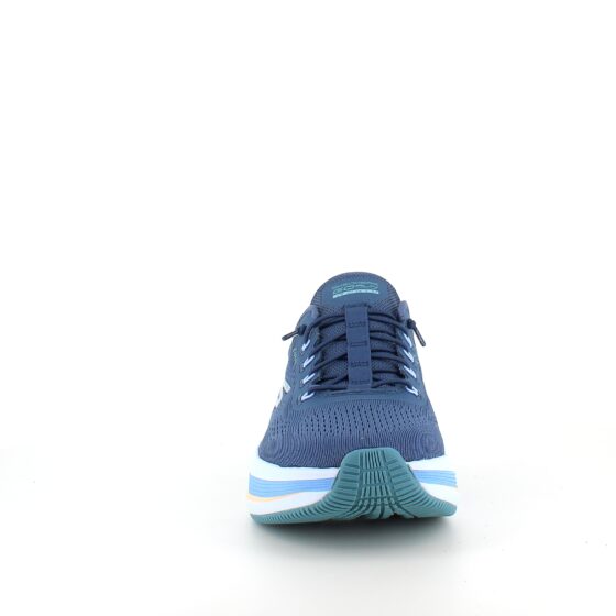 Blå slip-ins sko fra Skechers med elastiksnøre