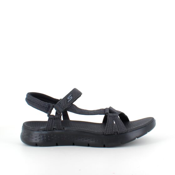 Sort Skechers GOwalk sandal, bred model