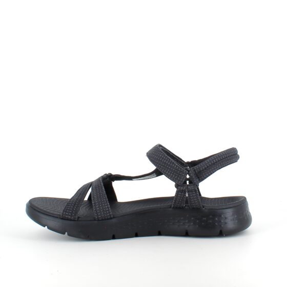 Sort Skechers GOwalk sandal, bred model